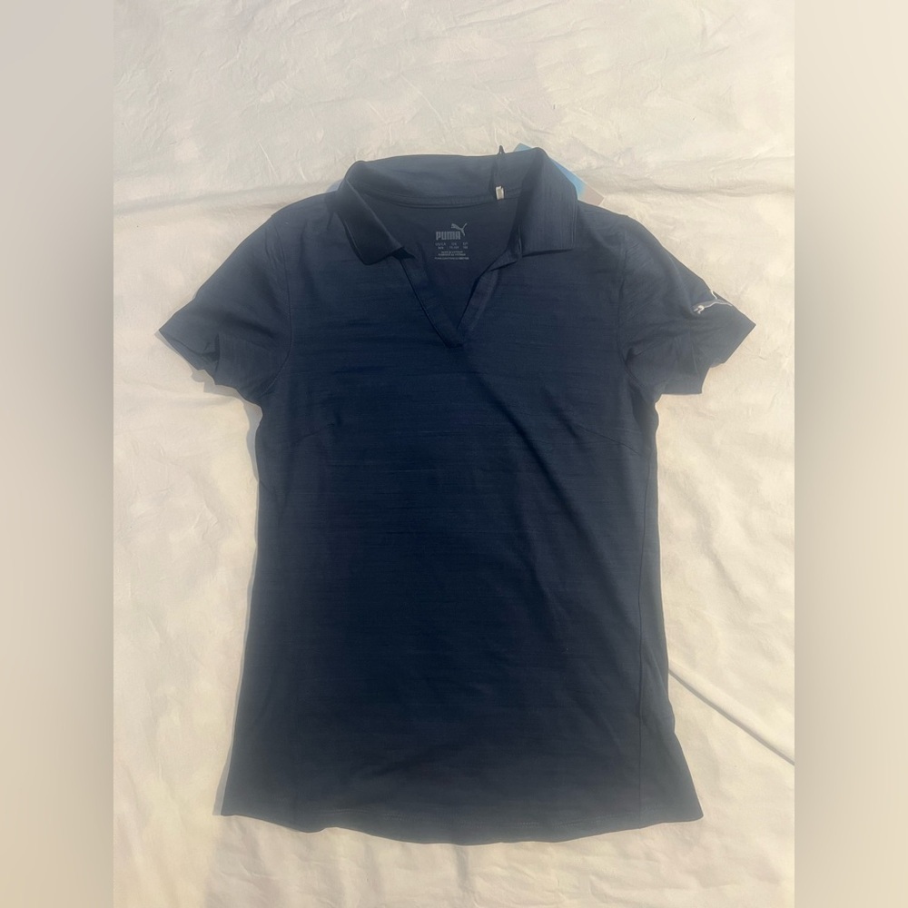 Puma Kids Navy Cloudspun Polo Shirt Size Medium NWT